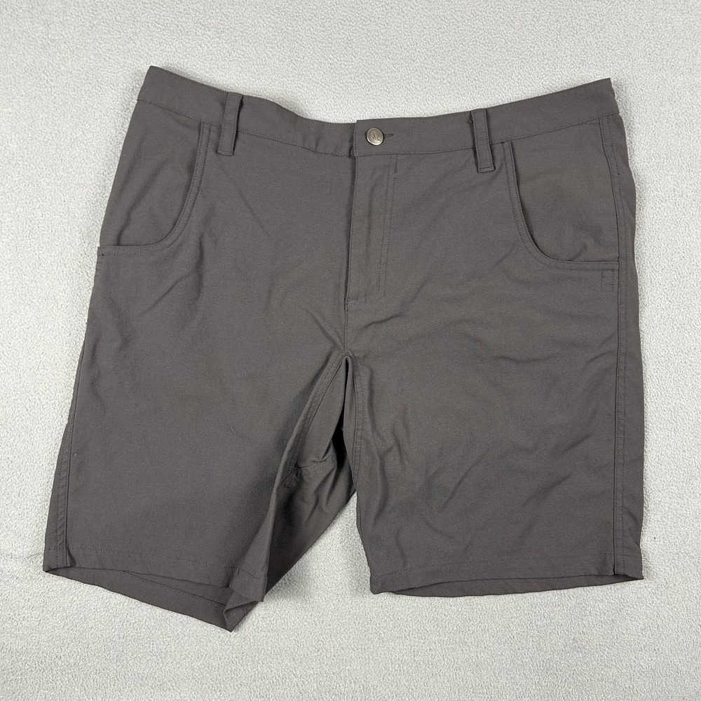 Flylow Shorts Mens Large Gray Performance Hiking‎ Casual Stretch Zip Fly Trail